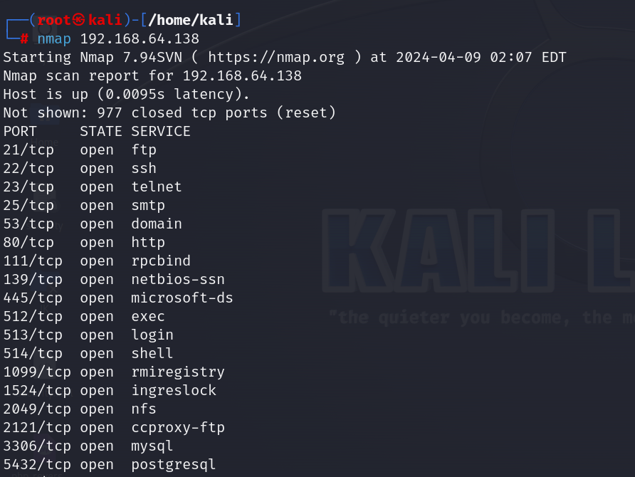 nmap target_ip 