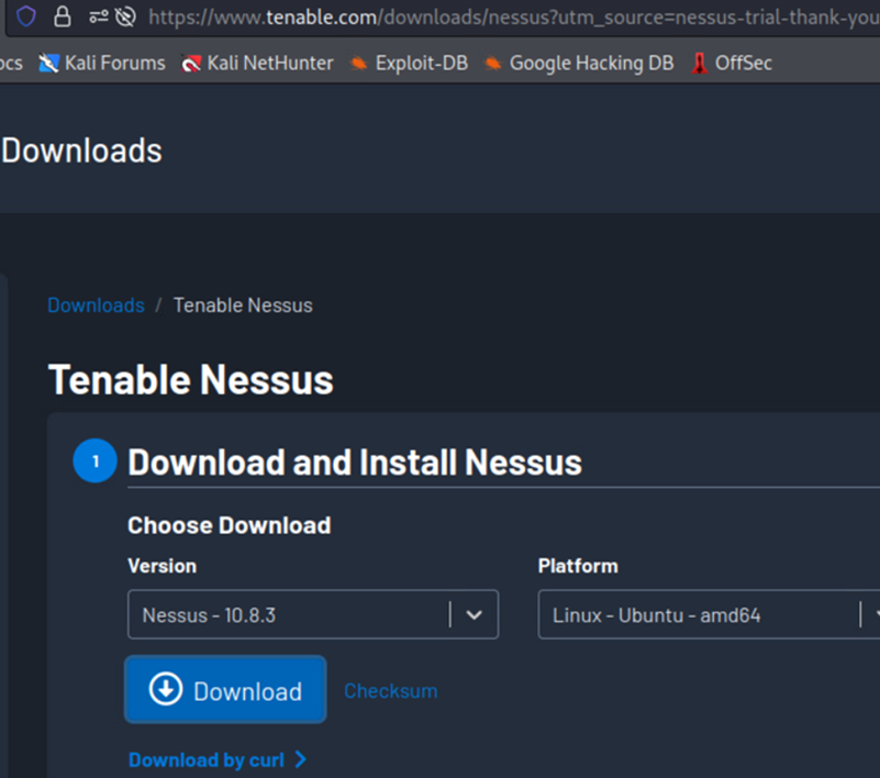 Install Nessus