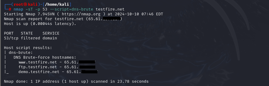 DNS Reconnaissance with Nmap