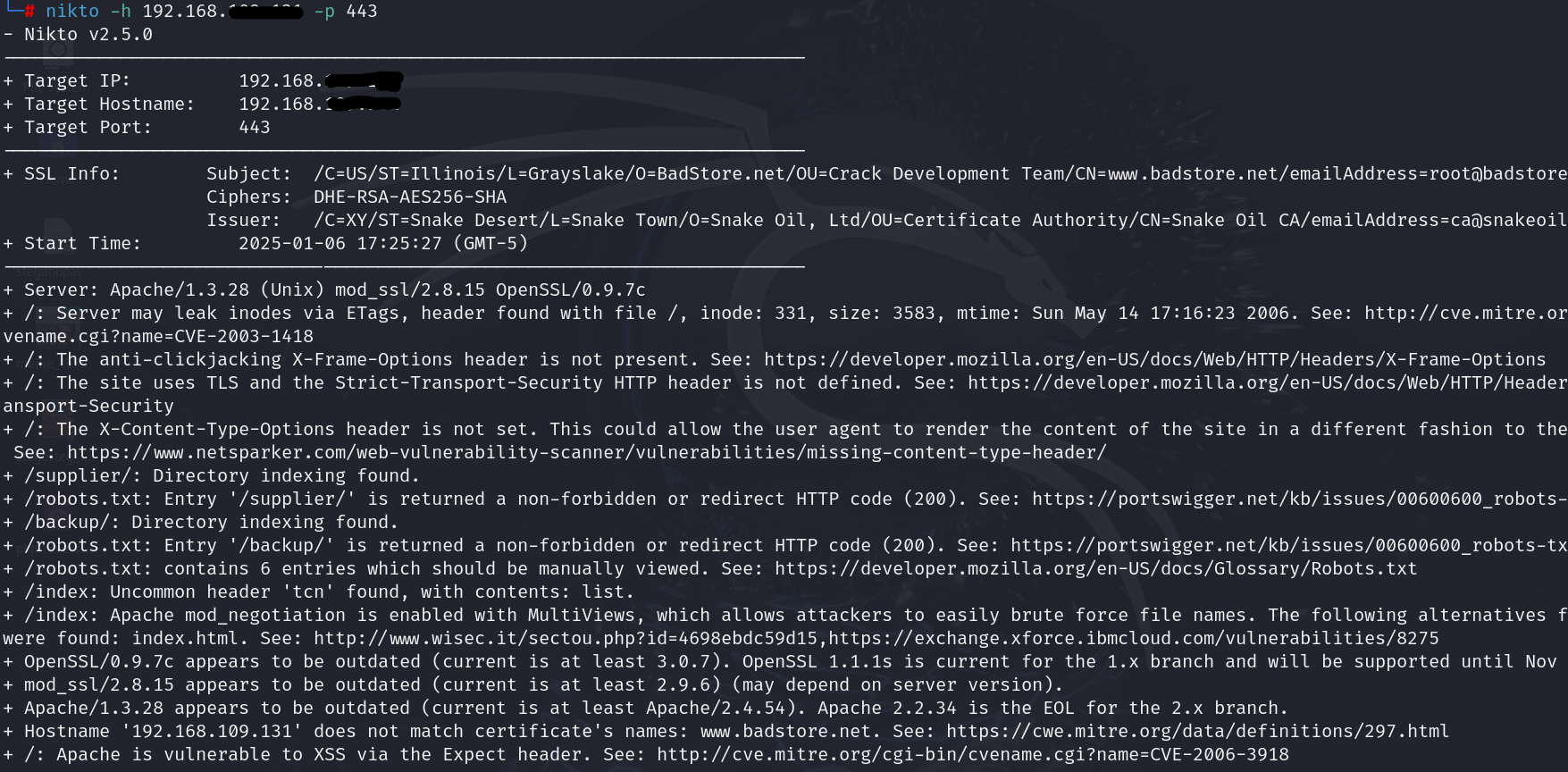 Limiting Scan Scope