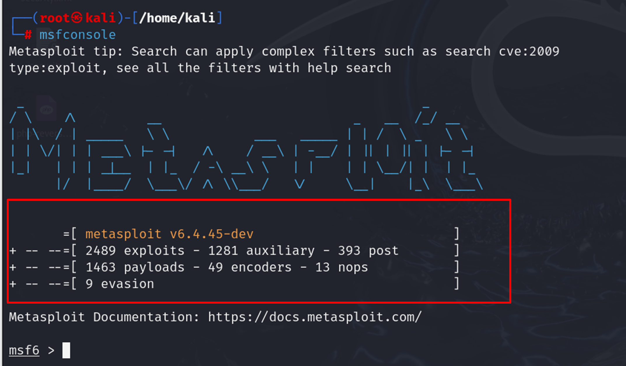 Launch Metasploit