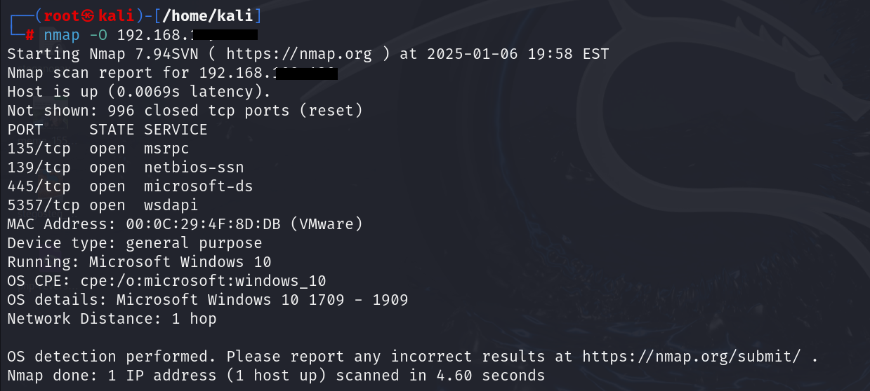 Nmap Operating System (OS) Detection